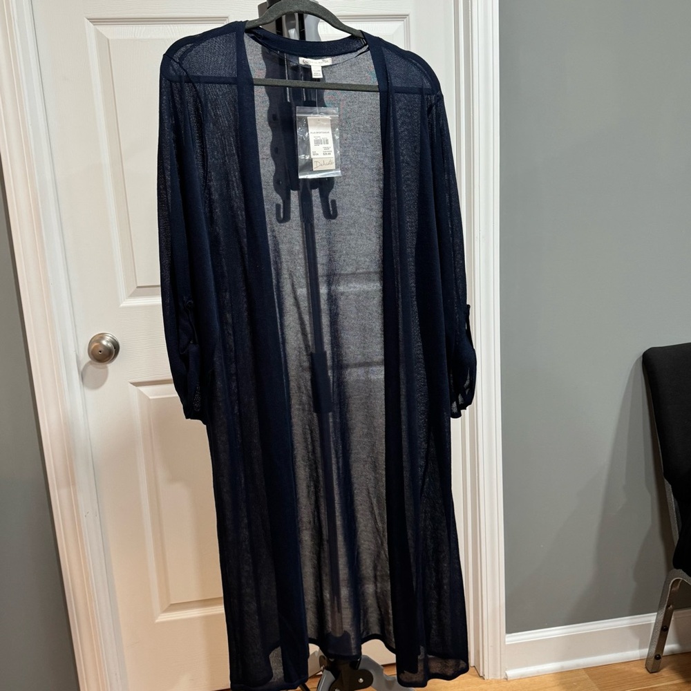 Cato Navy Sheer Cardigan